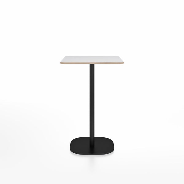2 Inch Counter Table - 24" x 30" Rectangular - Emeco - Tables - White Laminate Plywood - Black Powder Coated - HORNE