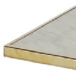 3 - Prong Cast Iron Bistro Table + Faux Marble Laminate Table Top - Sika Design - Outdoor Furniture - Ø60 cm with Brass Strapping - HORNE