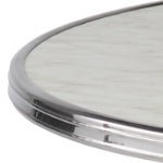 3 - Prong Cast Iron Bistro Table + Faux Marble Laminate Table Top - Sika Design - Outdoor Furniture - Ø60 cm with Brass Strapping - HORNE