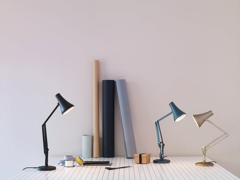 90 Mini Mini Desk Lamp - Anglepoise - Table + Task - Carbon Black and Black - HORNE