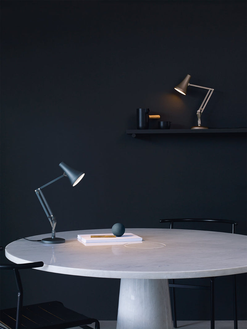 90 Mini Mini Desk Lamp - Anglepoise - Table + Task - Carbon Black and Black - HORNE