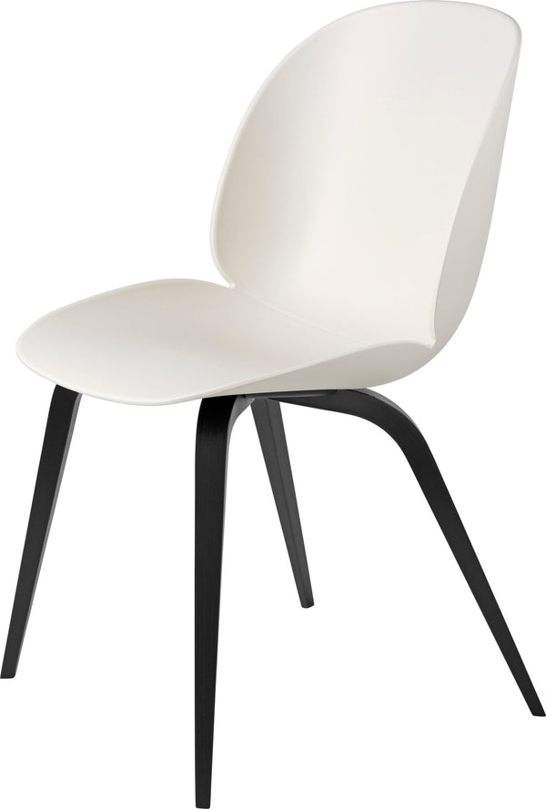 Beetle Dining Chair - Black Stained Beech Base - Gubi - Chairs - Alabaster White - HORNE