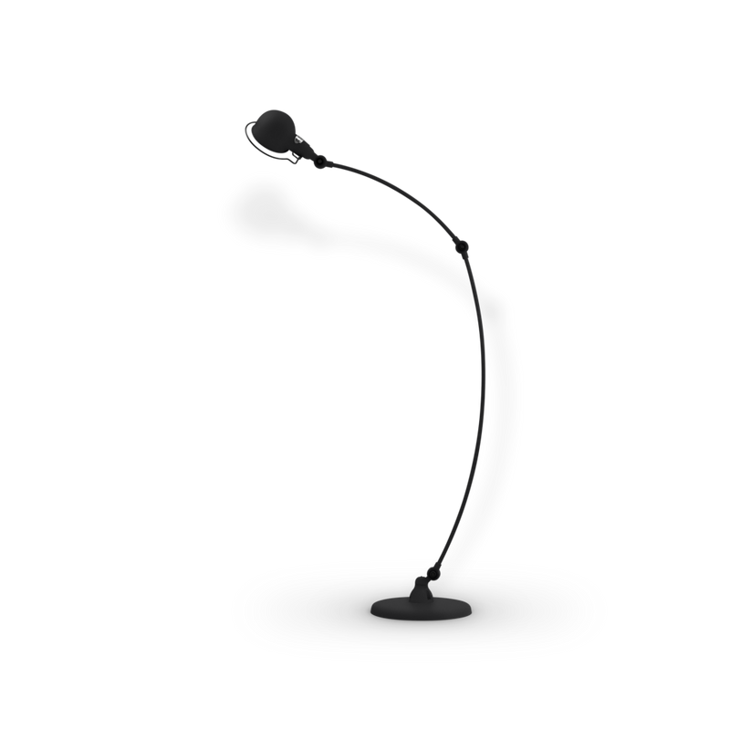 Signal Curved Arm Floor Lamp - SIC843 - Jielde - Floor Lamps - Glossy - Fuschia - RAL4008 - HORNE