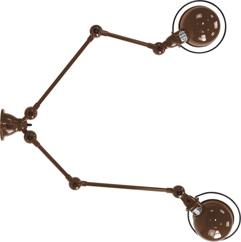 Loft Double - Arm Ceiling Light - SKY4224 - Jielde - Ceiling Lights - Glossy - Burgundy - RAL3005 - HORNE