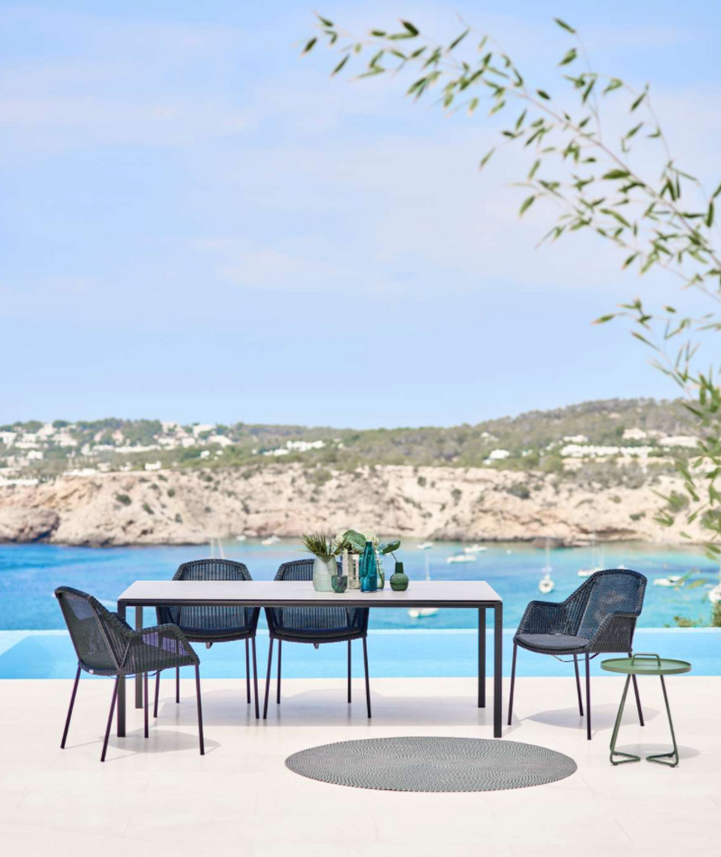 Pure Table - Cane Line Outdoor Furniture - Light Grey - Concrete Grey Ceramic - HORNE