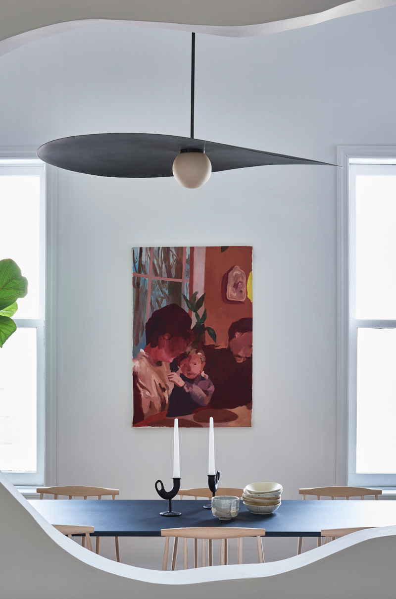 Myrna Hanging Pendant Light - Glass and Brass