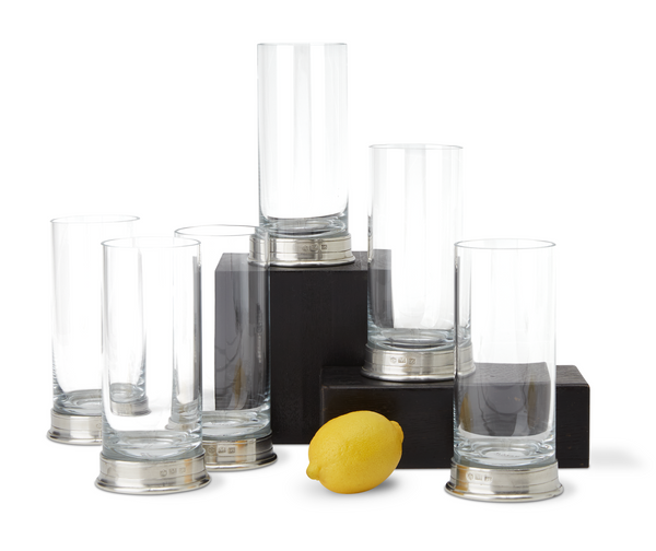 Luisa Highball Glass - Set of 2 - Match Pewter - Beer + Cocktail Glasses - HORNE
