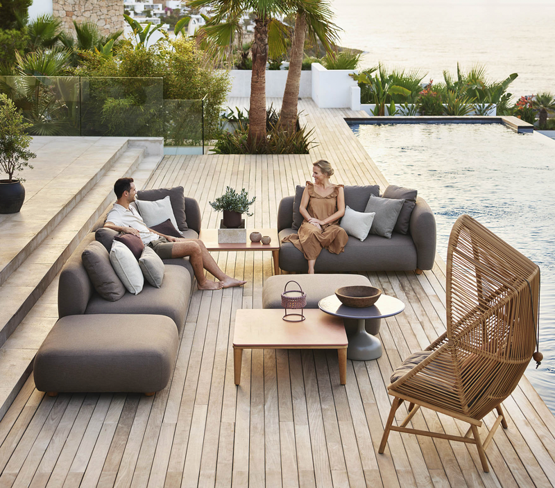 Capture 2 - Seater Sofa Module w/ Armrest - Cane Line - Outdoor Furniture - Left Module - HORNE