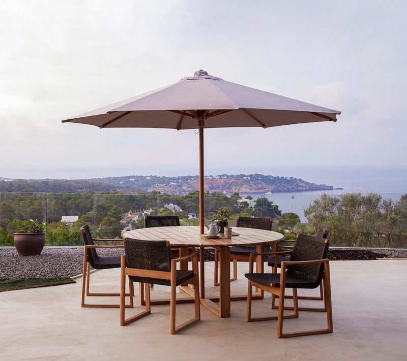 Classic Parasol With Pulley System - Cane Line - Outdoor Furniture - Low - HORNE