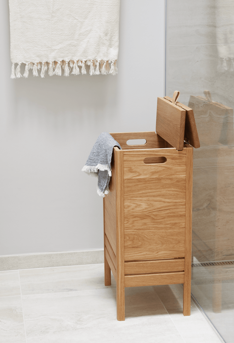 A Line Laundry Box - Form + Refine - Storage + Organization - Natural Oiled Oak - HORNE