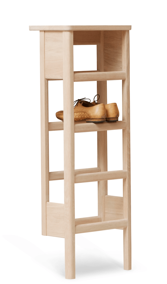 A Line Shoe Rack 35 - Form + Refine - Storage + Organization - Natural Oiled Oak - HORNE