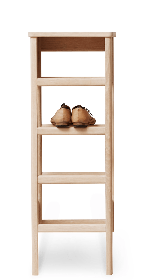 A Line Shoe Rack 35 - Form + Refine - Storage + Organization - Natural Oiled Oak - HORNE