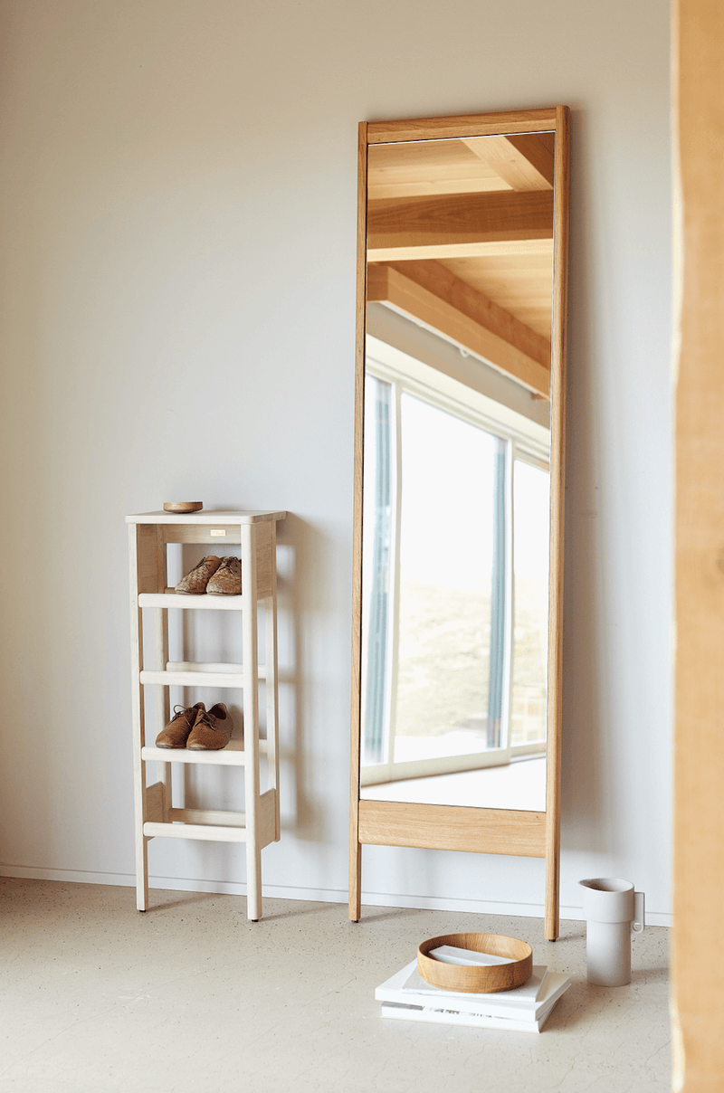 A Line Shoe Rack 35 - Form + Refine - Storage + Organization - Natural Oiled Oak - HORNE