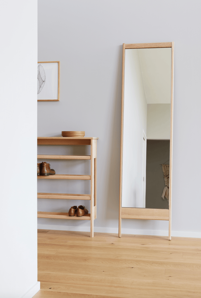 A Line Shoe Rack 72 - Form + Refine - Storage + Organization - Natural Oiled Oak - HORNE