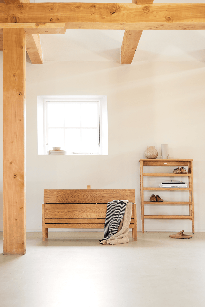 A Line Storagebench 111 - Form + Refine - Stools + Benches + Ottomans - Natural Oiled Oak - HORNE