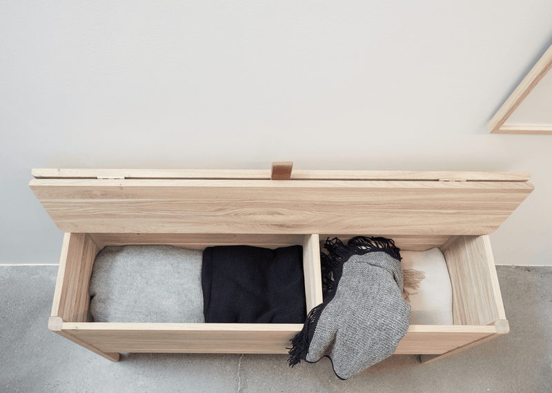 A Line Storagebench 111 - Form + Refine - Stools + Benches + Ottomans - Natural Oiled Oak - HORNE