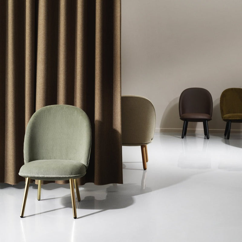 Ace Lounge Chair - Brass Legs - Normann Copenhagen - Chairs - Camira - Synergy - LDS19 - HORNE