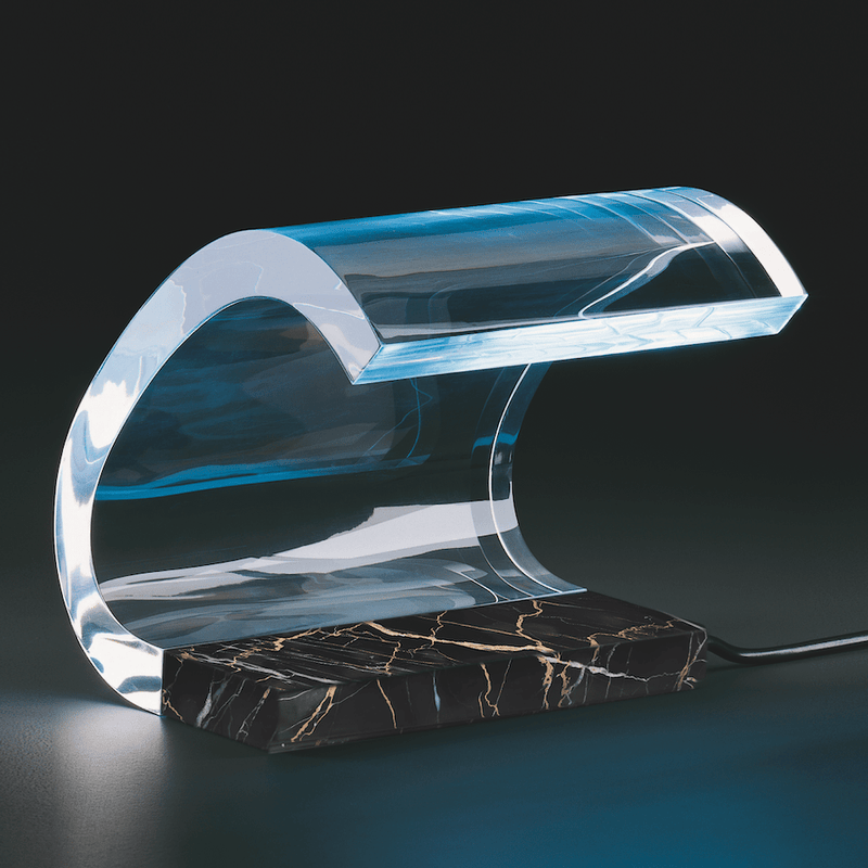 Acrilica Marble Table Lamp - Oluce - Table + Task - HORNE