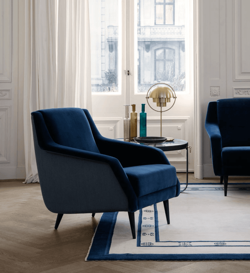 Adnet Coffee Table - 100cm - Gubi - Tables + Desks - Black Leather - HORNE