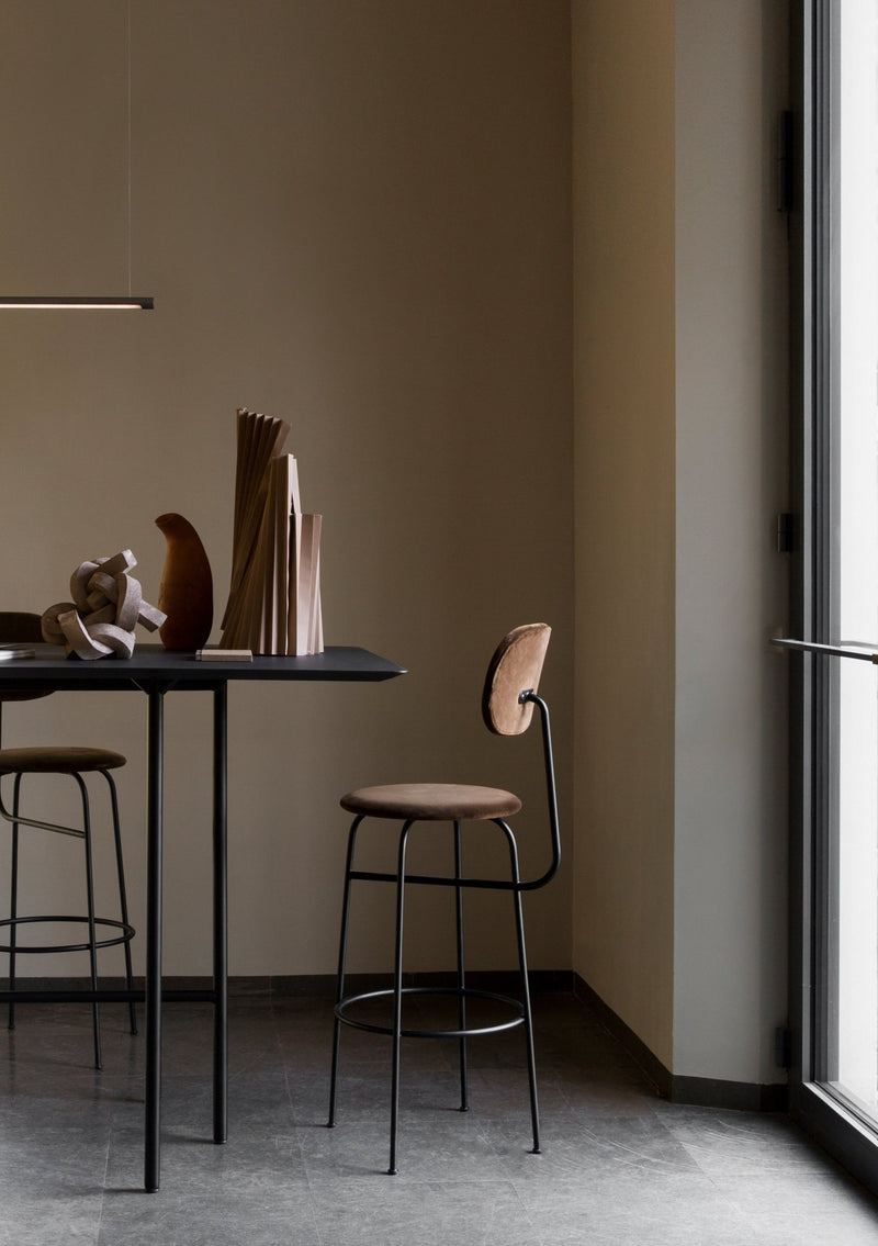 Afteroom Bar Chair - Audo Copenhagen - Chairs - Natural Oak/ Audo Boucle - Gold 06 - HORNE