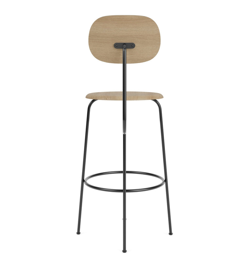 Afteroom Bar Chair Plus - Upholstered Seat - Audo Copenhagen - Chairs - Natural Oak/ Audo Boucle - Gold 06 - HORNE