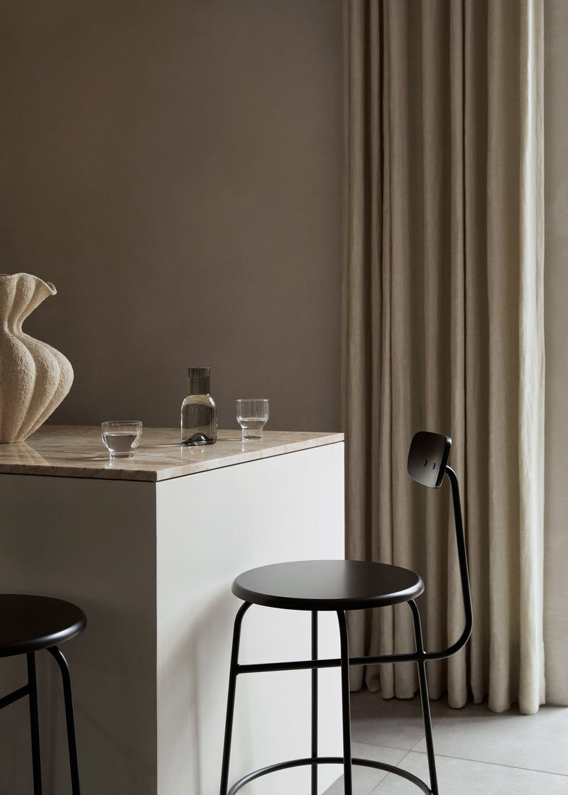 Afteroom Counter Chair - Audo Copenhagen - Chairs - Natural Oak/ Audo Boucle - Gold 06 - HORNE