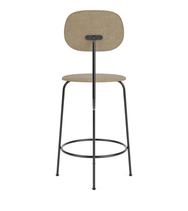 Afteroom Counter Chair Plus - Upholstered Seat & Back - Audo Copenhagen - Stools + Benches + Ottomans - Sierra Leather - Stone 1611 - HORNE