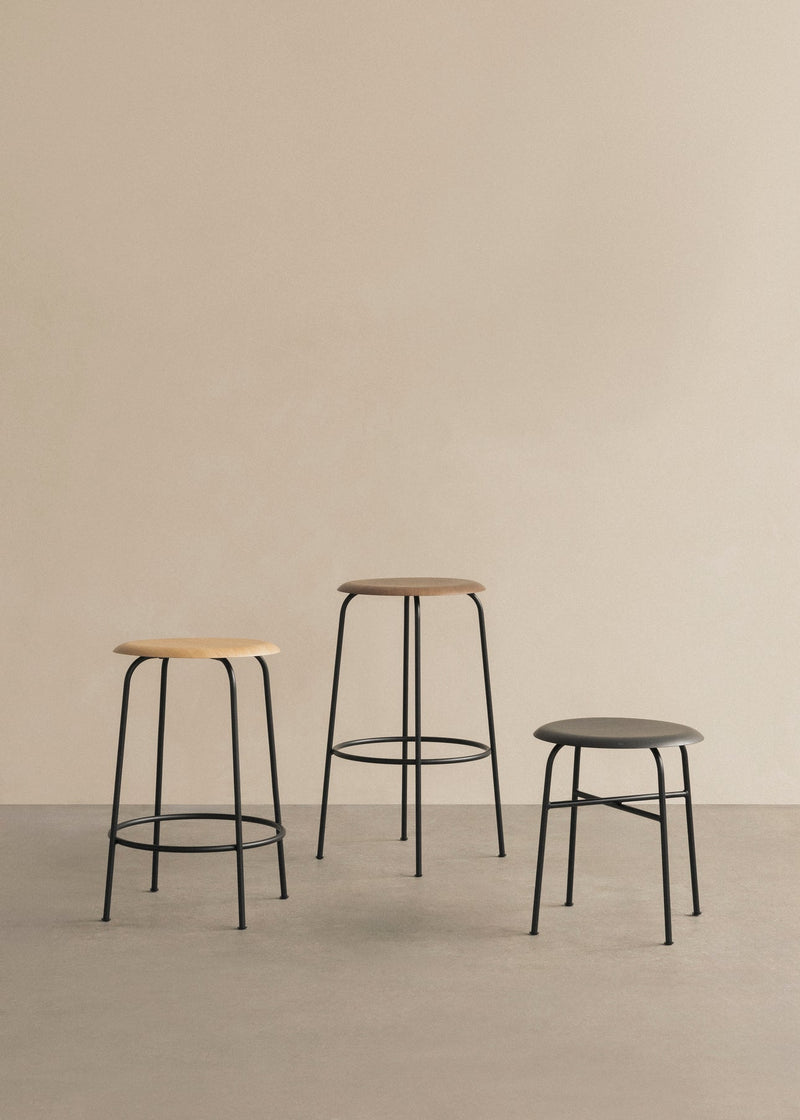 Afteroom Stool - Audo Copenhagen - Stools + Benches + Ottomans - Dining Height - Audo Boucle - Beige 02 - HORNE