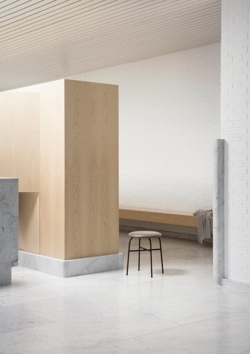 Afteroom Stool - Audo Copenhagen - Stools + Benches + Ottomans - Dining Height - Audo Boucle - Beige 02 - HORNE