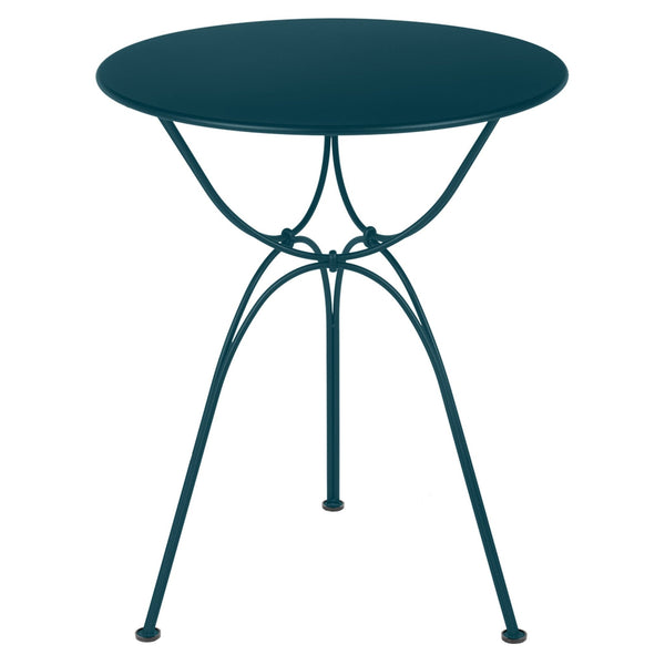 Airloop Round Table 24" - Fermob - Outdoor Furniture - Acapulco Blue - HORNE