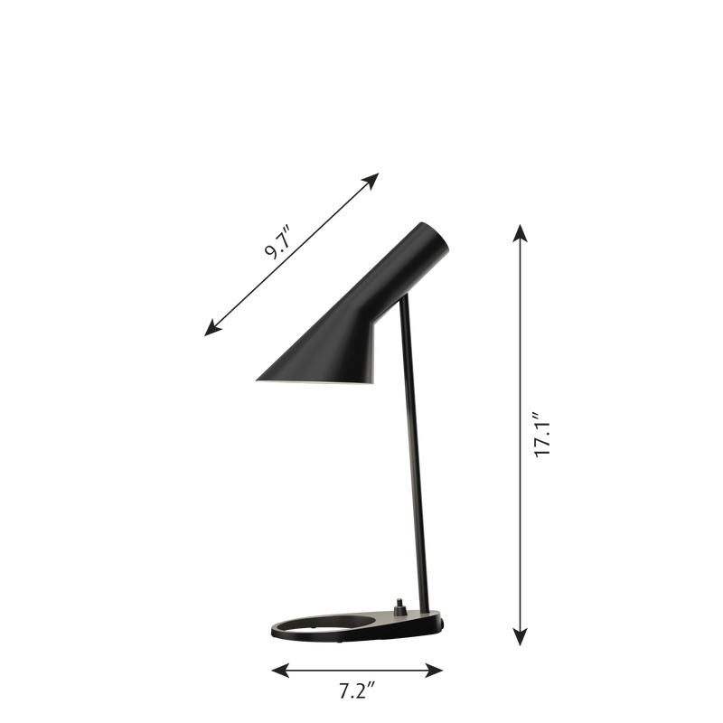 AJ Mini Table Lamp - Louis Poulsen - Table + Task - Black - HORNE