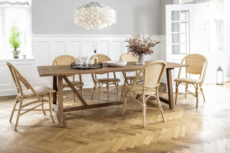 Alanis Rattan Dining Side Chair - Sika Design - Stools + Benches + Ottomans - Antique - HORNE