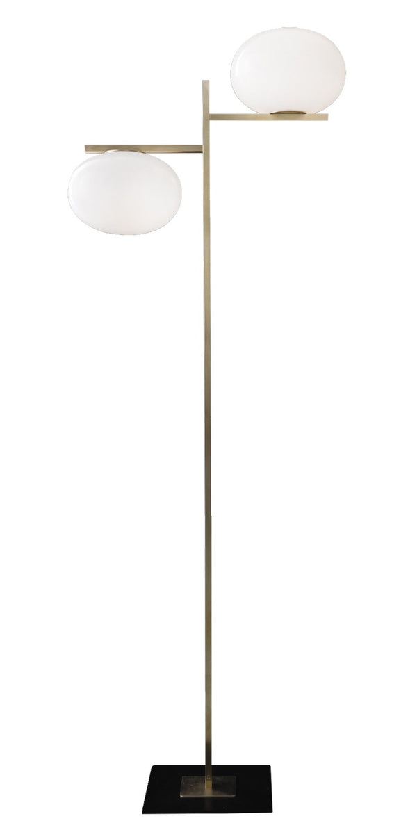 Alba Floor Lamp 2 - Arms - Oluce - Floor Lamps - Satin Brass - HORNE