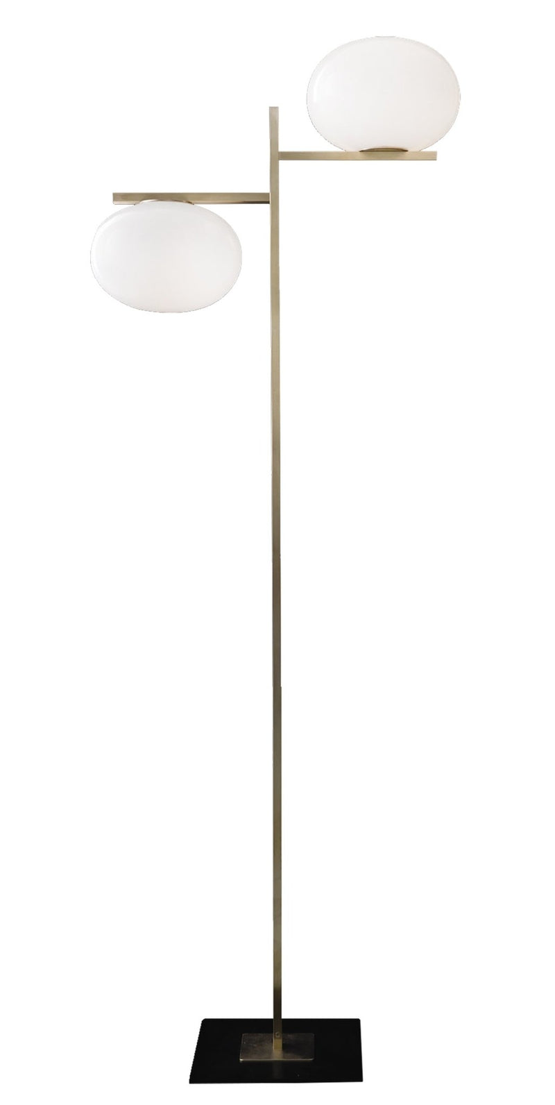 Alba Floor Lamp 2 - Arms - Oluce - Floor Lamps - Satin Brass - HORNE