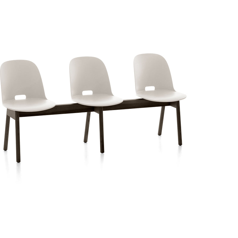Alfi 3 - Seat High Back Bench - Emeco - Stools + Benches + Ottomans - Dark Brown - Ash - HORNE