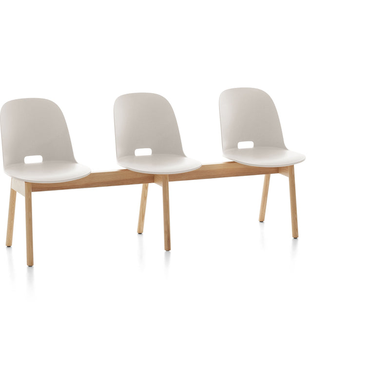 Alfi 3 - Seat High Back Bench - Emeco - Stools + Benches + Ottomans - Dark Brown - Ash - HORNE