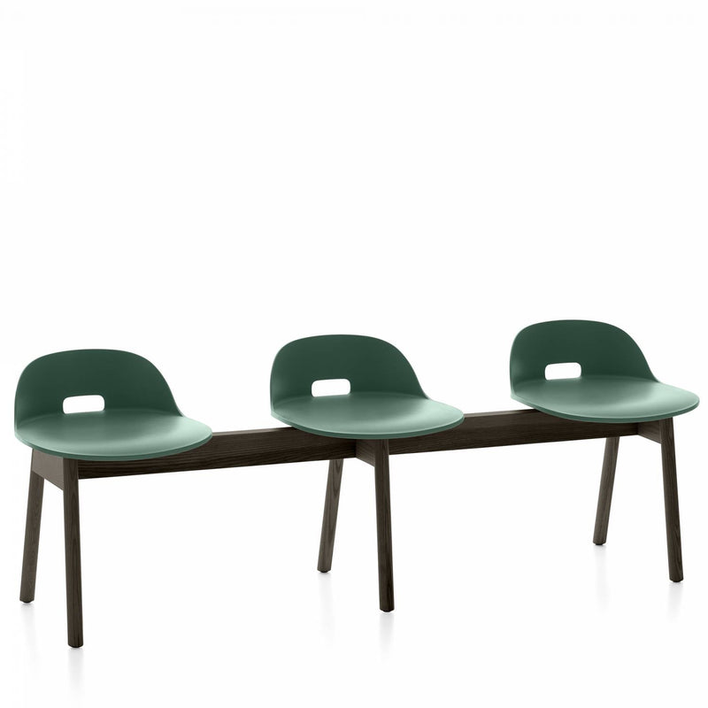 Alfi 3 - Seat Low Back Bench - Emeco - Stools + Benches + Ottomans - Dark Brown - Ash - HORNE