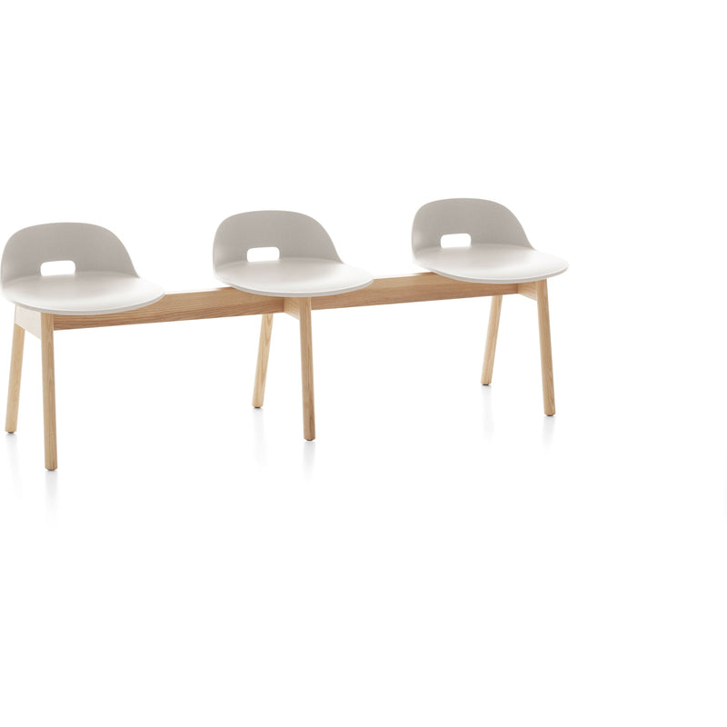 Alfi 3 - Seat Low Back Bench - Emeco - Stools + Benches + Ottomans - Dark Brown - Ash - HORNE