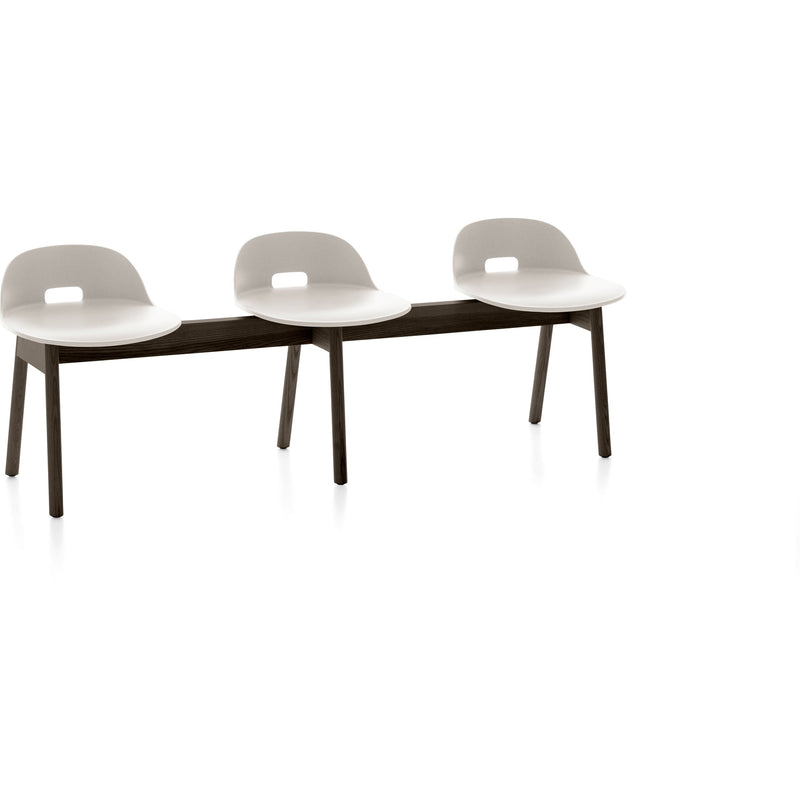 Alfi 3 - Seat Low Back Bench - Emeco - Stools + Benches + Ottomans - Dark Brown - Ash - HORNE