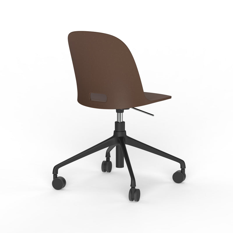 Alfi Work Swivel Chair - Emeco - Chairs - Casters - Dark Brown - HORNE