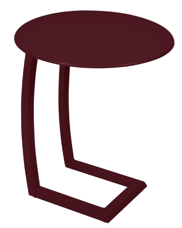 Alize Round Offset Low Table 19" - Fermob - Outdoor Furniture - Black Cherry - HORNE