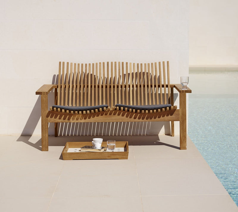 Amaze 2 - Seater Teak Sofa - Cane Line - Outdoor Furniture - No Cushion - HORNE