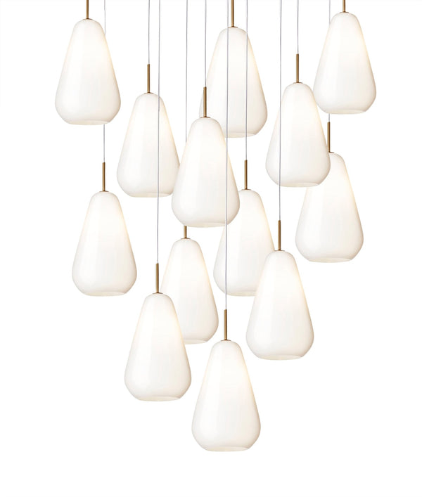 Anoli 13 Chandelier - Nuura - Chandeliers - Opal White - HORNE