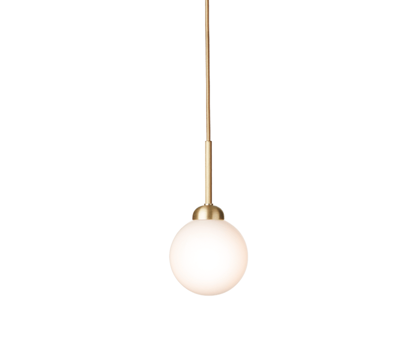 Apiales 1 Pendant - Nuura - Pendants - Brushed Brass/Opal White - HORNE