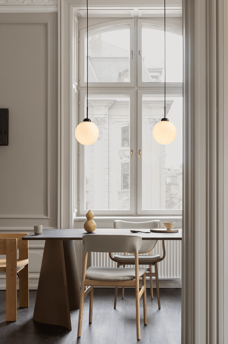 Apiales 1 Pendant - Nuura - Pendants - Brushed Brass/Opal White - HORNE