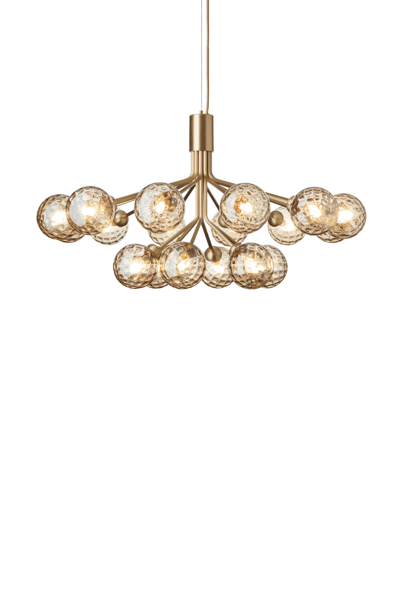 Apiales 18 Pendant - Nuura - Pendants - Brushed Brass/Opal White - HORNE