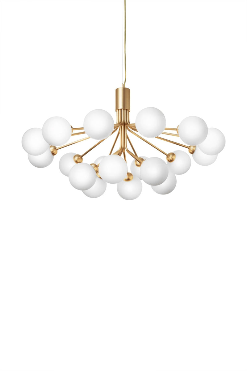 Apiales 18 Pendant - Nuura - Pendants - Brushed Brass/Opal White - HORNE