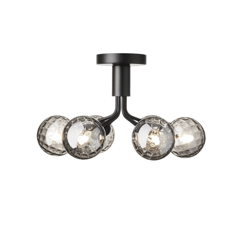 Apiales 6 Ceiling Light - Nuura - Ceiling Lights - Satin Black/Opal - HORNE