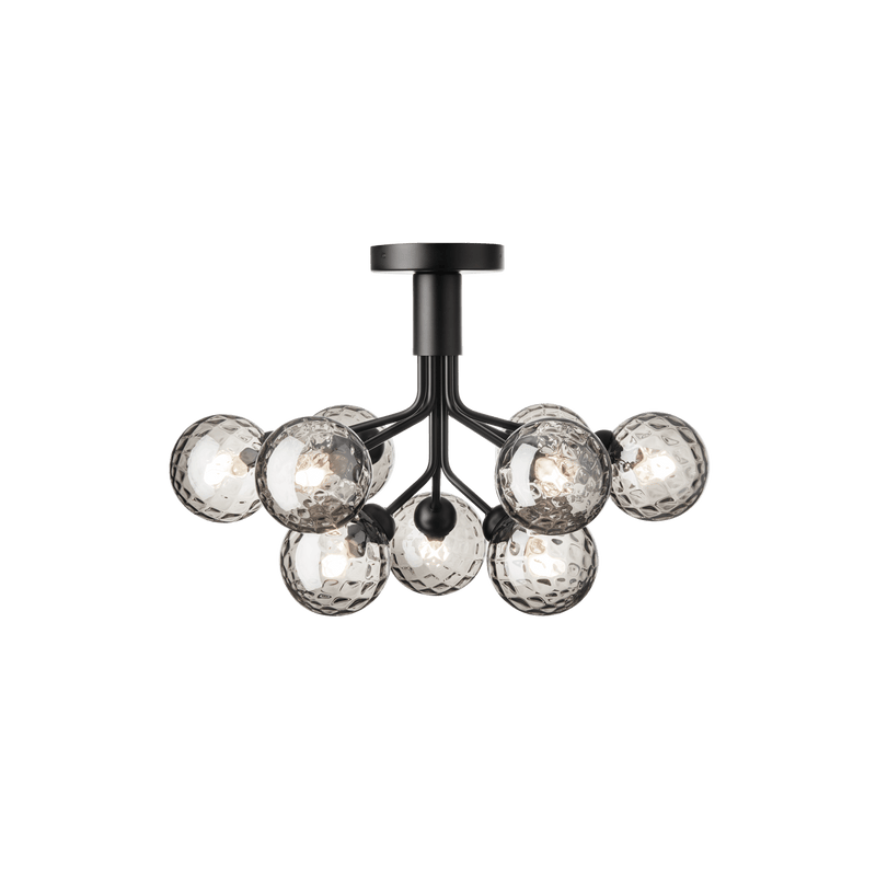 Apiales 9 Ceiling Light - Nuura - Chandeliers - Brushed Brass / Opal White - HORNE