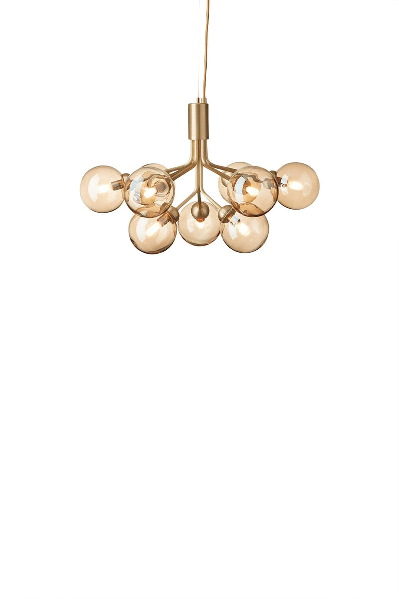 Apiales 9 Pendant - Nuura - Pendants - Brushed Brass/Opal White - HORNE
